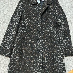 Old Navy Leopard Print Trench Coat